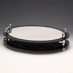 Zicco Aynalı Teşhir Standı, Oval, Kulplu, 60X40 cm