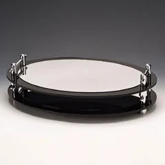 Zicco Aynalı Teşhir Standı, Oval, Kulplu, 60X40 cm