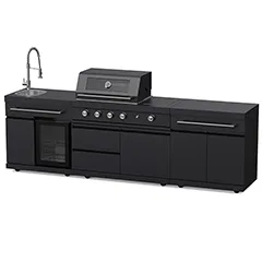 Berfmann BRGG-282MBS 4+1 Barbekü ve Buzdolaplı Outdoor Mutfak Seti