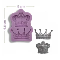 Beysa 2li Kral Tacı Silikon Şeker Hamuru Kalıbı, 6,5x5 cm
