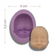 Beysa Bebek Yüzü Silikon Şeker Hamuru Kalıbı, 5,5x4 cm