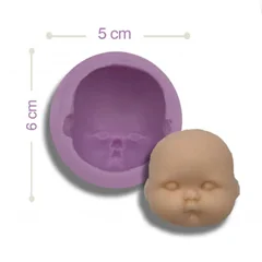 Beysa Bebek Yüzü Silikon Şeker Hamuru Kalıbı, 6x5 cm