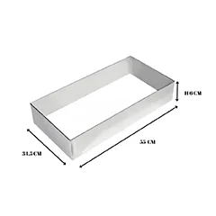 Beysa Çember Inox 55x34,5  Cm H6  Dikdörtgen Çember