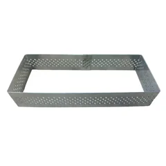 Beysa Dikdörtgen Delikli Pasta Çemberi, 12x3 cm