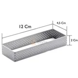 Beysa Dikdörtgen Paslanmaz Tart Kalıbı, 12x4,5 cm - Görsel 1