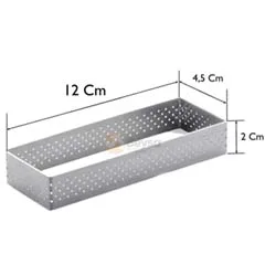 Beysa Dikdörtgen Paslanmaz Tart Kalıbı, 12x4,5 cm