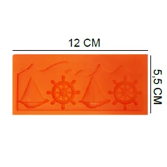Beysa Dümen ve Yelkenli Silikon Şeker Hamuru Kalıbı, 12x5,5 cm