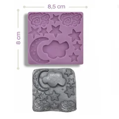 Beysa Gece Silikon Şeker Hamuru Kalıbı, 8x8,5 cm