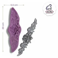 Beysa Gül Bordür Silikon Kalıp, 20x5,5 cm