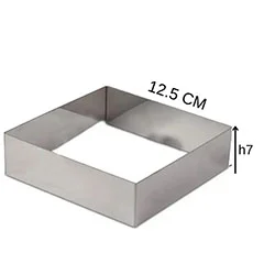 Beysa Inox Pasta Çemberi, Kare, 12,5x12,5x7 cm