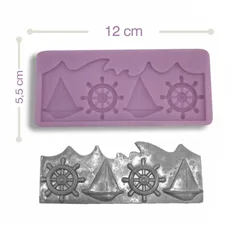 Beysa Küçük Gemi Silikon Şeker Hamuru Kalıbı, 5,5x12 cm