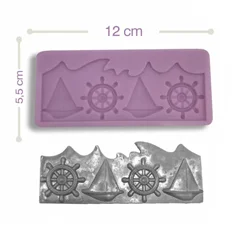 Beysa Küçük Gemi Silikon Şeker Hamuru Kalıbı, 5,5x12 cm