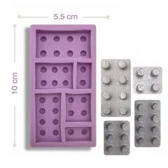 Beysa Lego Silikon Şeker Hamuru Kalıbı, 10x5,5 cm