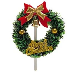 Beysa Merry Christmas Çelenk Yılbaşı Pasta Süsü,  50li