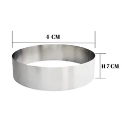 Beysa Pasta Çemberi Pandispanya Çember Inox 4 Cm H7