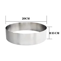Beysa Pasta Çemberi Pandispanya Inox 20 Cm H15