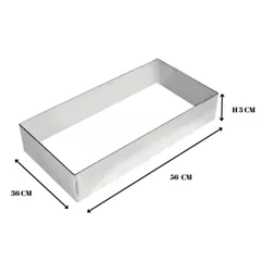 Beysa Pasta Çemberi Pandispanya Inox 36X56 Cm H3