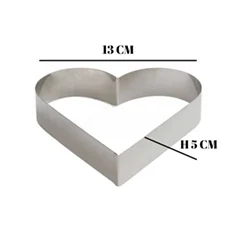Beysa Pasta Çemberi Pandispanya Kalp Çember 13 Cm H5