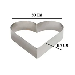 Beysa Pasta Çemberi Pandispanya Kalp Çember 20 Cm H7