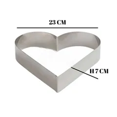 Beysa Pasta Çemberi Pandispanya Kalp Çember 23 Cm H7