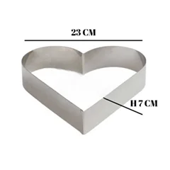 Beysa Pasta Çemberi Pandispanya Kalp Çember 23 Cm H7