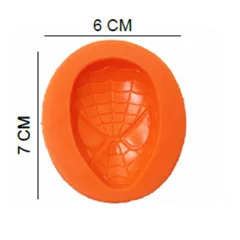 Beysa Spiderman Silikon Şeker Hamuru Kalıbı, 6x7 cm