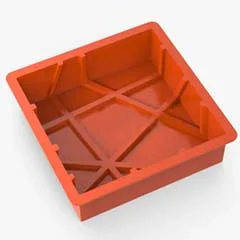 Beysa Surenapart Gm103 Silikon Kalıp, Çizgili Kare, 20x20 cm
