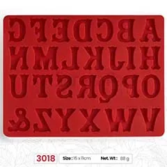 Beysa Surenapart M3018 Harfler Şeker Hamuru Silikonu, 15x11 cm