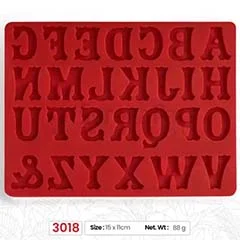 Beysa Surenapart M3018 Harfler Şeker Hamuru Silikonu, 15x11 cm