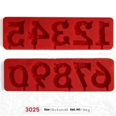 Beysa Surenapart M3025 Rakamlar Silikon Şeker Hamuru Kalıbı, 18x6 cm