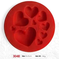 Beysa Surenapart M3048 Kalp Şeker Hamuru Silikonu, 9x9 cm