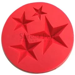 Beysa Surenapart M528 4lü Yıldız Silikon Şeker Hamuru Kalıbı, 8x8 cm