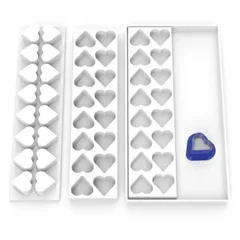 Beysa Surenapart Mgn08 Plastik Petifür Kalıbı, Kalp, 40x21 cm