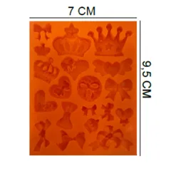 Beysa Taç Silikon Şeker Hamuru Kalıbı, 7x9,5 cm