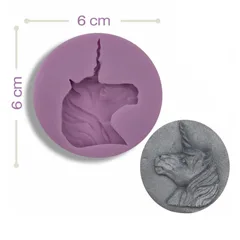 Beysa Unicorn Silikon Şeker Hamuru Kalıbı, 6x6 cm