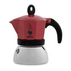 Bialetti Moka Pot Induction 3 Cup, Kırmızı
