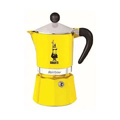 Bialetti Moka Pot Rainbow 3 Cup, Sarı