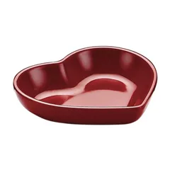 Biradlı Açık Büfe Minimalist, 8x7x1,5 cm Kalpli Kırmızı