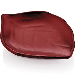 Biradlı Açık Büfe Sunum, Yaprak, Minimal, 11,4x8,6x2 cm, Kırmızı