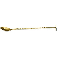Biradlı Burgulu Bar Kaşığı, Altın, 27 cm