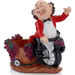 Biradlı Dekoratif Aşçı Figürü, 27 cm