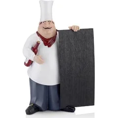 Biradlı Dekoratif Aşçı Figürü, 38 cm