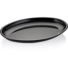 Biradlı Fts-1957 Melamin Tabak, Oval, 48x34x5 cm, Siyah