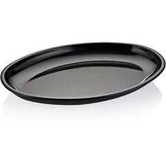 Biradlı Fts-1957 Melamin Tabak, Oval, 48x34x5 cm, Siyah