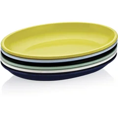 Biradlı Fts-1957 Melamin Tabak, Oval, 48x34x5 cm, Sarı
