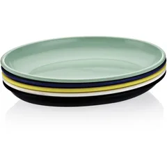 Biradlı Fts-1958 Melamin Tabak, Oval, 55x39x6, Yeşil