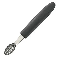 Biradlı Plastik Saplı Oval Dalgalı Parizyen Kaşık
