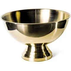 Biradlı Punch Kasesi, 39x25 cm, Altın