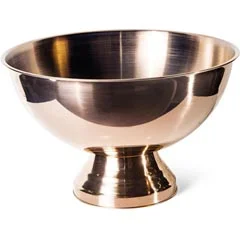 Biradlı Punch Kasesi, 39x25 cm, Bakır