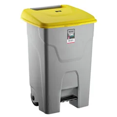 Bora Plastik Pedallı Çöp Kovası, 80 Lt, BO992, Yeşil